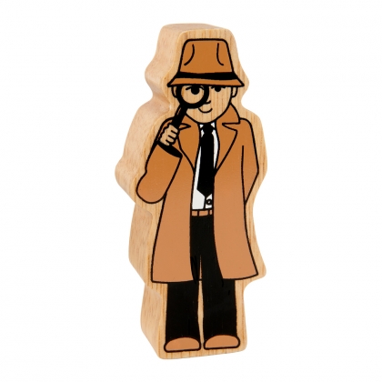 Wooden brown detective toy