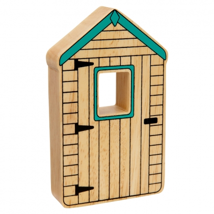 Wooden turquoise shed toy