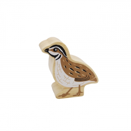 Wooden brown quail toy