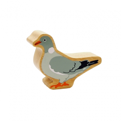 Wooden grey pigeon toy