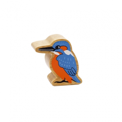 Wooden blue kingfisher toy