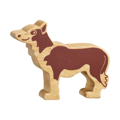 Natural wood dog toy