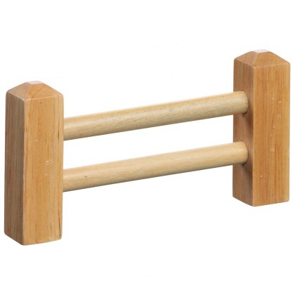 Natural wood fence toy