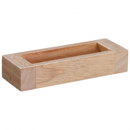 Natural wood trough toy