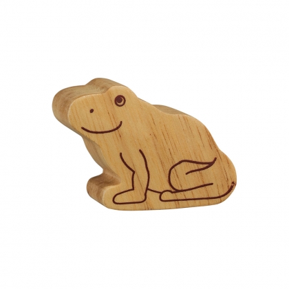 Natural wood frog toy