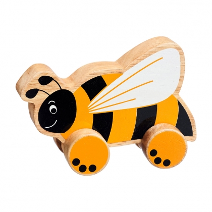 Wooden bee push along toy