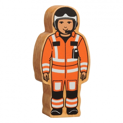 Wooden orange air rescue toy