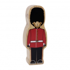 Wooden black & red guardsman toy