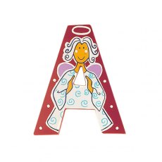 Wooden pink fairytale letter A