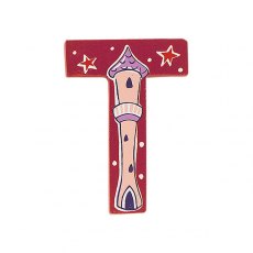 Wooden pink fairytale letter T