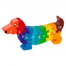 Wooden dog number 1-10 jigsaw puzzle