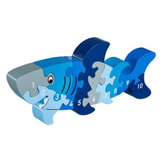 Wooden shark number 1-10 jigsaw puzzle