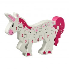 Wooden unicorn number 1-10 jigsaw puzzle