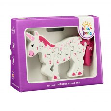 Wooden unicorn number 1-10 jigsaw puzzle