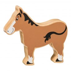 Wooden brown horse toy