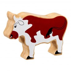 Wooden brown bull toy