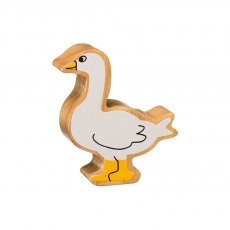 Wooden white goose toy