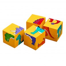 Wooden dinosaur block puzzle toy