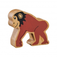Wooden brown chimp toy