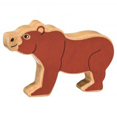 Wooden brown bear toy