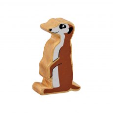 Wooden brown meerkat toy