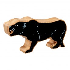 Wooden black panther toy