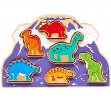 Wooden dinosaur shape sorter puzzle