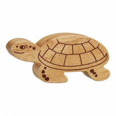 Natural wood turtle toy