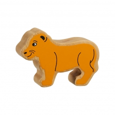 Wooden yellow lion cub toy