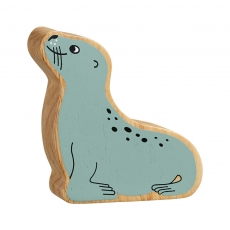 Wooden grey sea lion toy