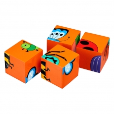 Wooden minibeast block puzzle toy