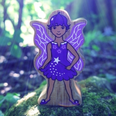 Wooden purple bluebell fairy toy