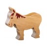 Natural wood donkey toy