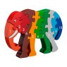 Wooden elephant number 1-10 jigsaw puzzle