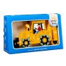 Ten piece wooden yellow digger toy jigsaw puzzle in cardboard boxed packaging