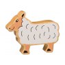 Wooden white sheep toy