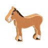 Wooden brown foal toy