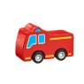 Wooden mini fire engine push along toy
