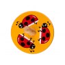 Ladybird wooden spinning top