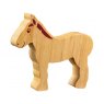 Natural wood foal toy