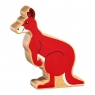 Wooden red kangaroo toy