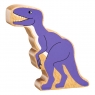 Wooden purple velociraptor toy