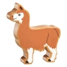 Wooden brown & white llama toy