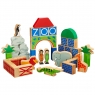 Wooden zoo building blocks toy