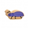 Wooden purple beetle toy