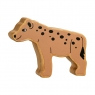 Wooden brown hyena toy