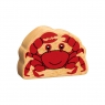 Wooden red crab toy