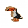 Wooden black & orange toucan toy