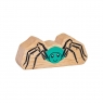Wooden turquoise spider toy