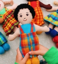 Multi ethnic rag dolls